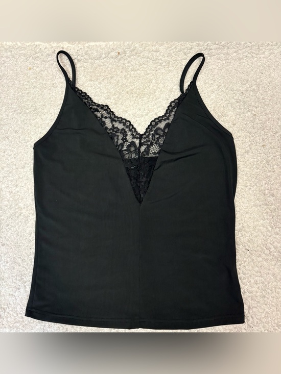 SHEIN Tops - SHEIN Black Lace V-Neck Camisole Top
